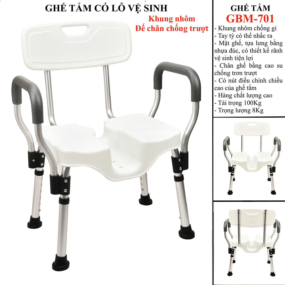 Ghế tắm có lỗ vệ sinh GBM-071