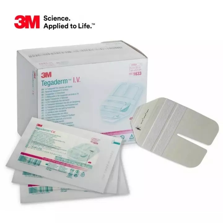 Băng phim dính y tế trong suốt Tegaderm 7cm x 8,5cm 3M 1633 Băng phim dính y tế trong suốt Tegaderm 7cm x 8,5cm 3M 1633