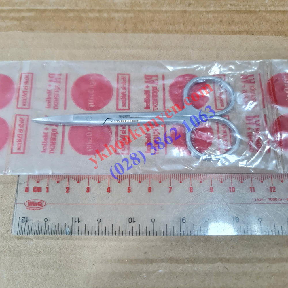 Kéo cắt chỉ 10cm thẳng 2 đầu nhọn (Bismed)
