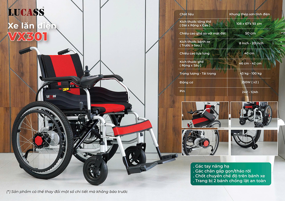 Xe lăn điện Lucass VX301