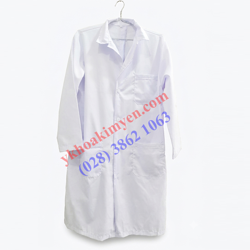Áo Blouse trắng nam tay dài thân dài vải dày số 1