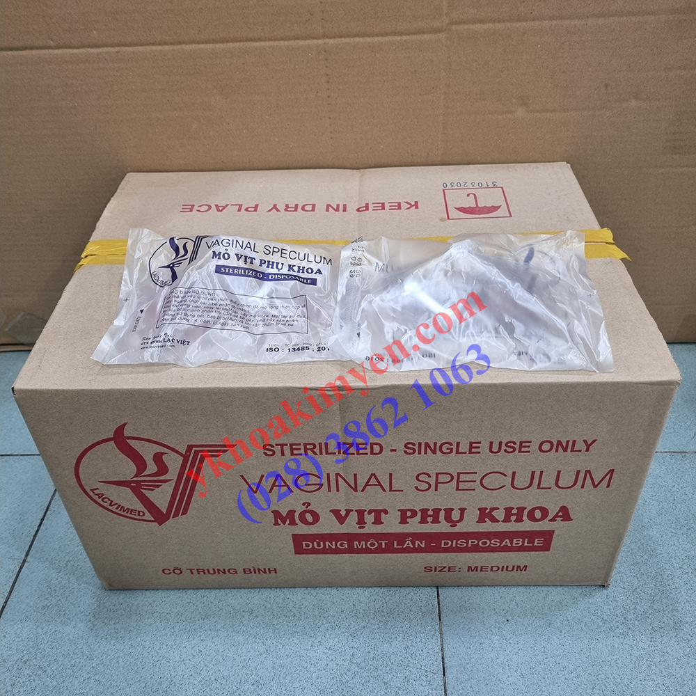 Mỏ vịt nhựa phụ khoa Bá Lạc size M (Thùng 100 cái)