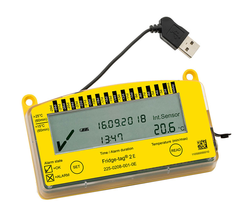 Thiết bị ghi nhiệt độ tự động Fridge-tag 2E (có đầu dò)