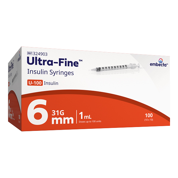 Bơm kim tiêm insulin Ultra-Fine™ 1ml 31GA 6mm (Hộp 10 túi x 10 cái) Bơm kim tiêm insulin Ultra-Fine™ 1ml 31GA 6mm (Hộp 10 túi x 10 cái)