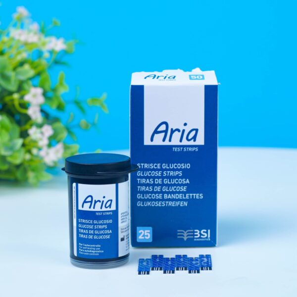 Que thử đường huyết Aria Lọ 25 que