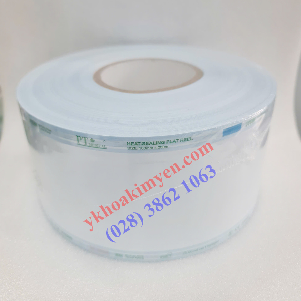 Túi ép dẹp tiệt trùng thương hiệu PT 100mm x 200m
