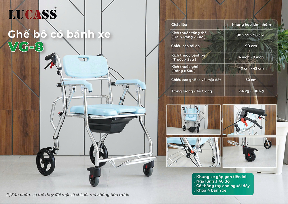 Ghế bô nhôm xếp gọn Lucass VG8 (GX-918)