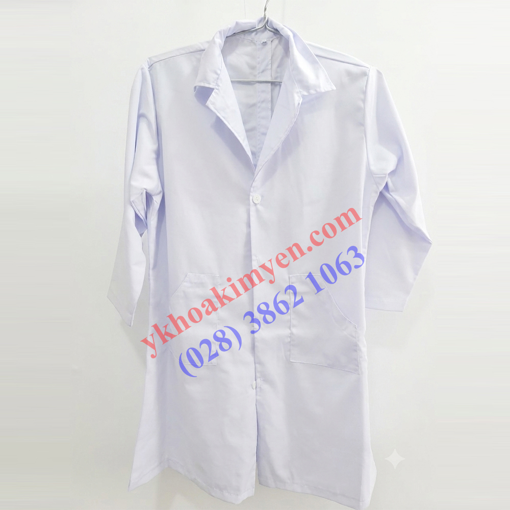 Áo Blouse trắng nữ tay dài thân dài vải dày số 1