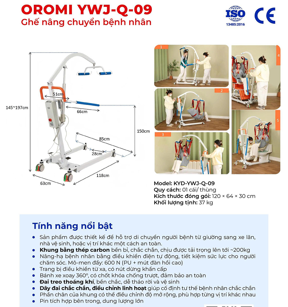 Ghế nâng chuyển bệnh nhân KYD-YWJ-Q-09