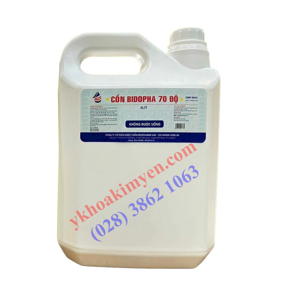 Cồn y tế 70 độ Bidopha Can 5 lít (CNLA)