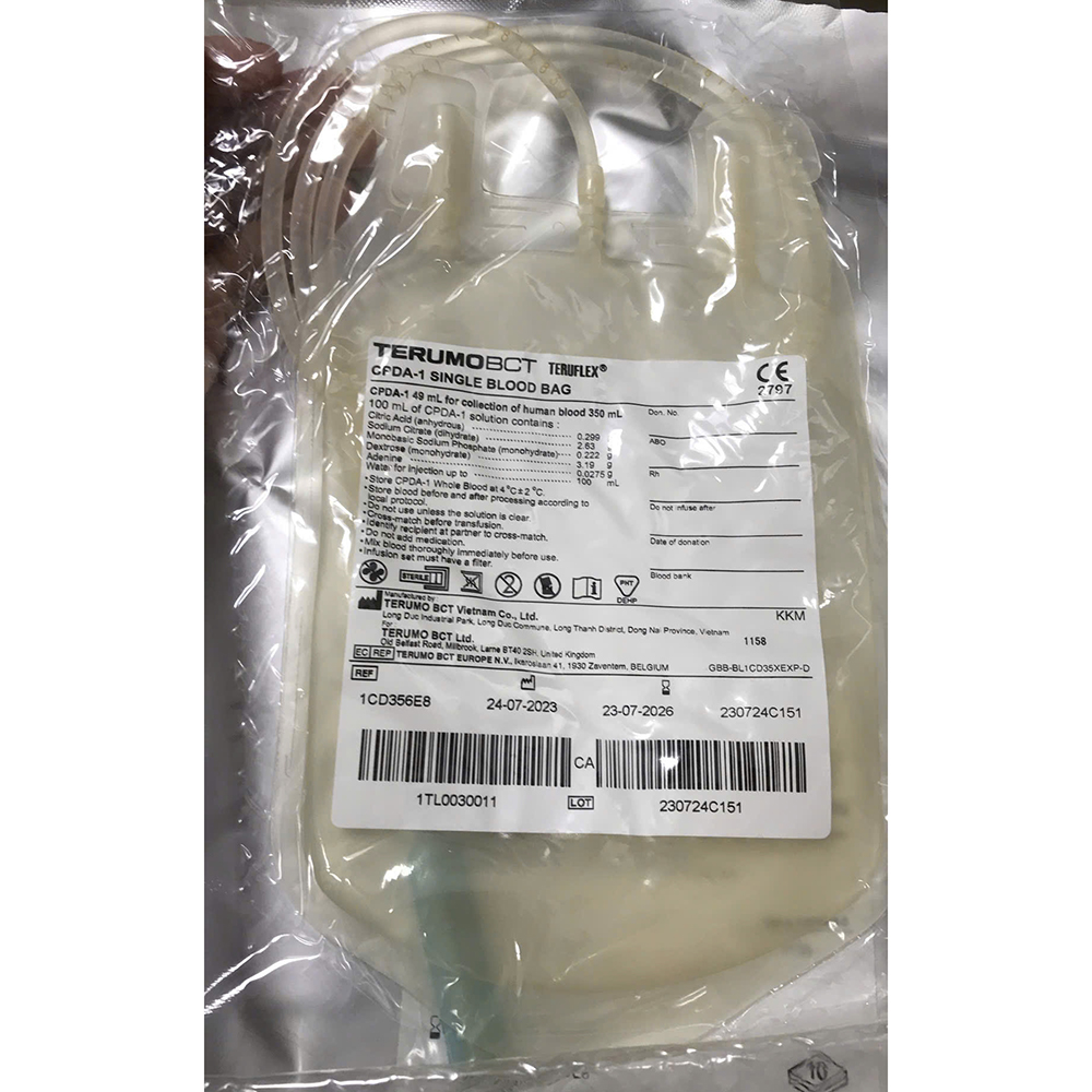 Túi máu đơn 350ml - Terumo Teruflex® CPDA-1