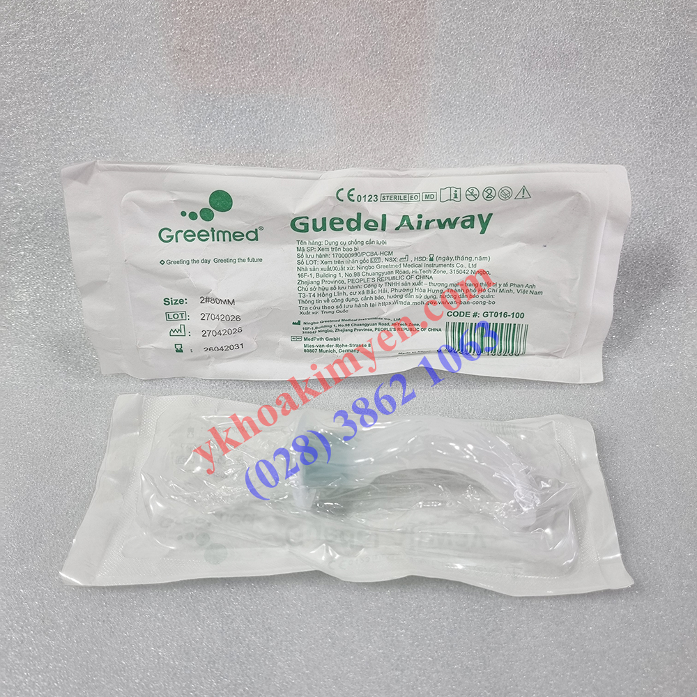 Airway Greetmed số 2, dụng cụ chống cắn lưỡi
