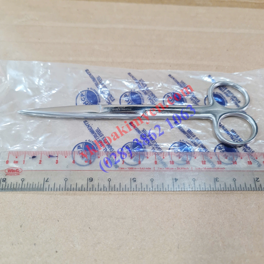 Kéo y tế 16cm thẳng 2 đầu nhọn (MHCP)
