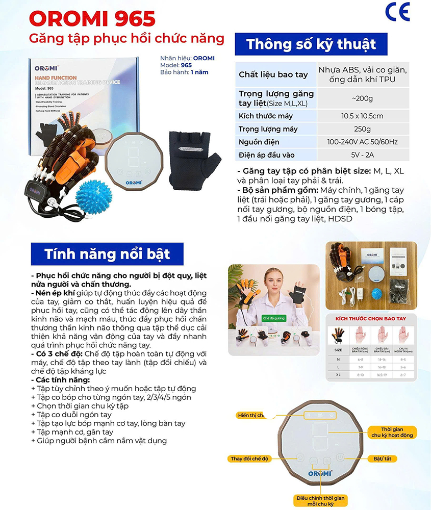 Găng tay robot tập phục hồi chức năng 965