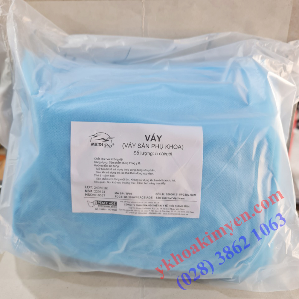 Váy sản phụ khoa 2 lớp Medipro