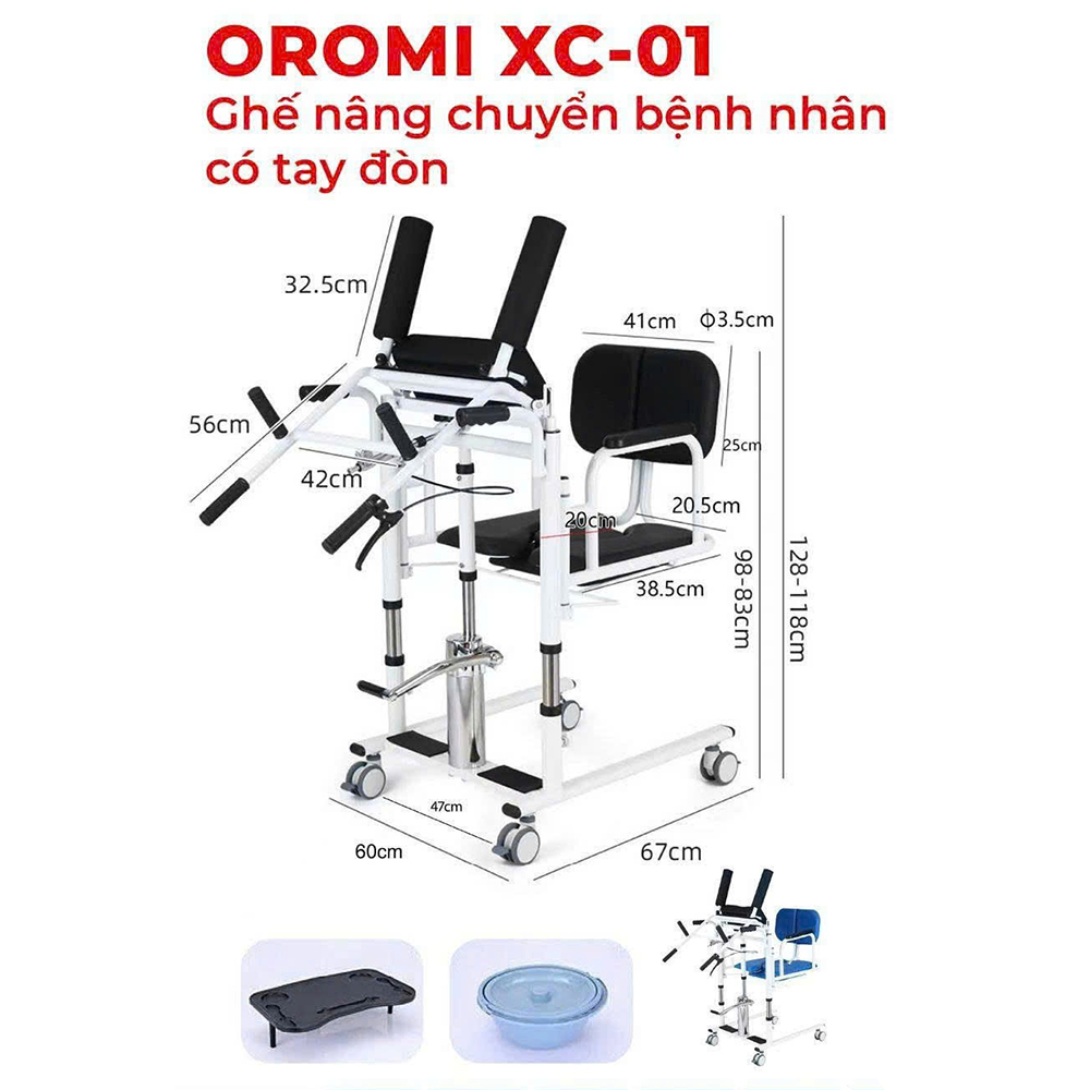 Ghế nâng chuyển bệnh nhân, có tay đòn XC-01