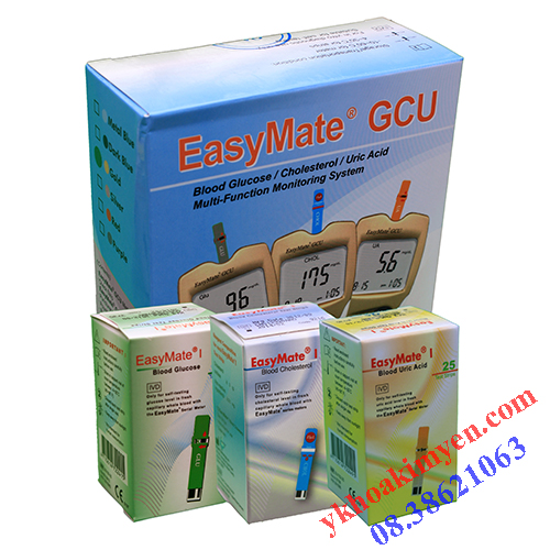 Máy đo đường huyết 3 trong 1 EasyMate GCU