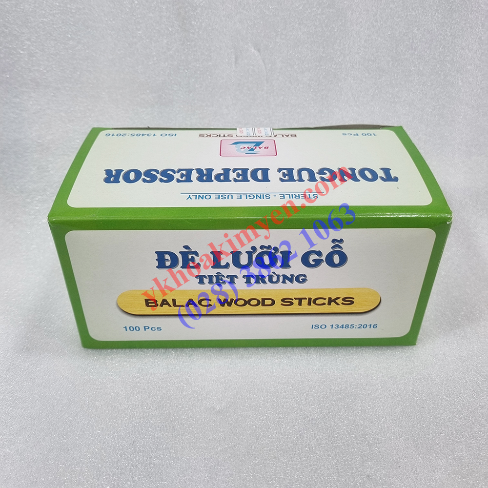 Que đè lưỡi gỗ tiệt trùng Bá Lạc