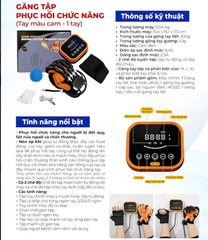 Găng tay robot tập phục hồi chức năng 962