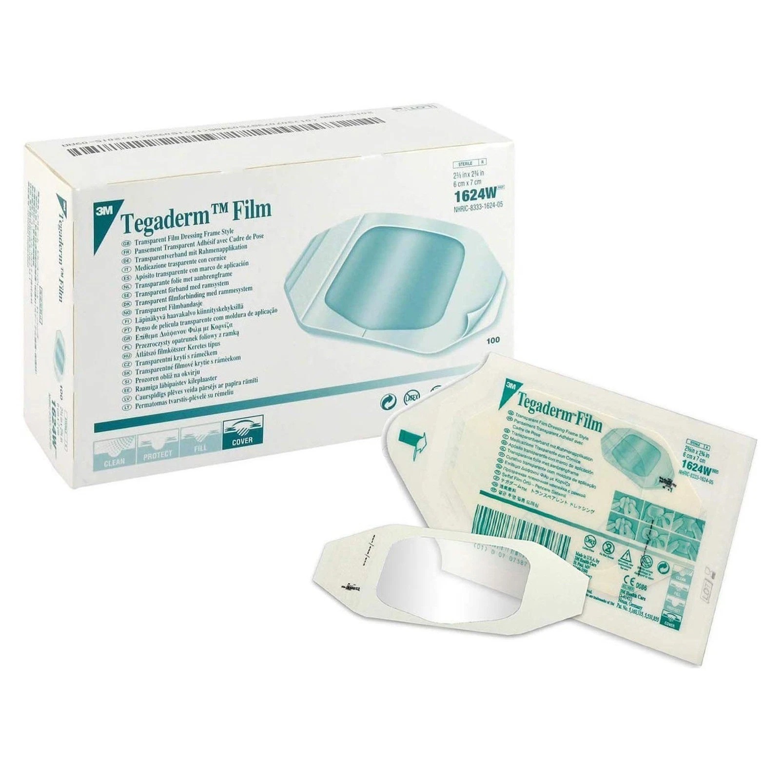Băng phim trong 3M™ Tegaderm™ Frame Style 6cm x 7cm 1624W Băng phim trong 3M™ Tegaderm™ Frame Style 6cm x 7cm 1624W
