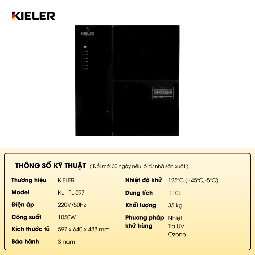 Tủ tiệt trùng âm tủ Kieler KL-TA 597