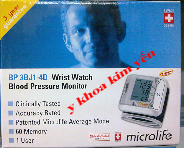 Máy đo huyết áp Microlife cổ tay BP 3BJ1-4D