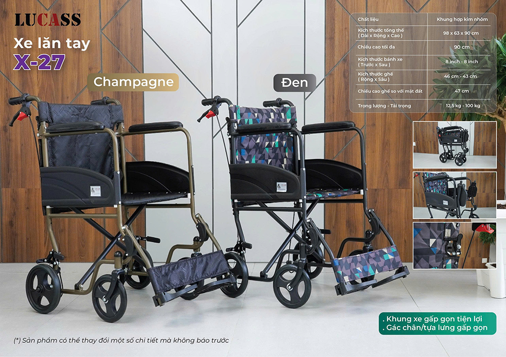 Xe lăn tay Lucass X-27