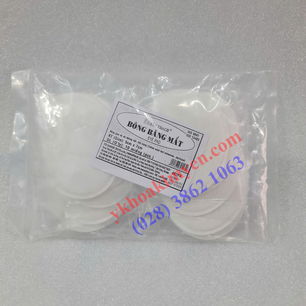 Bông băng mắt Bảo Thạch 5cmx7cm (Gói 10 miếng)