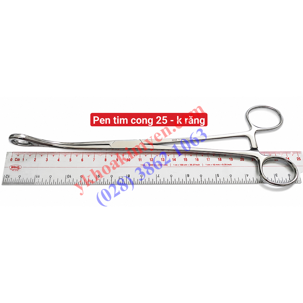 Pen sản cong hình tim 25cm không răng