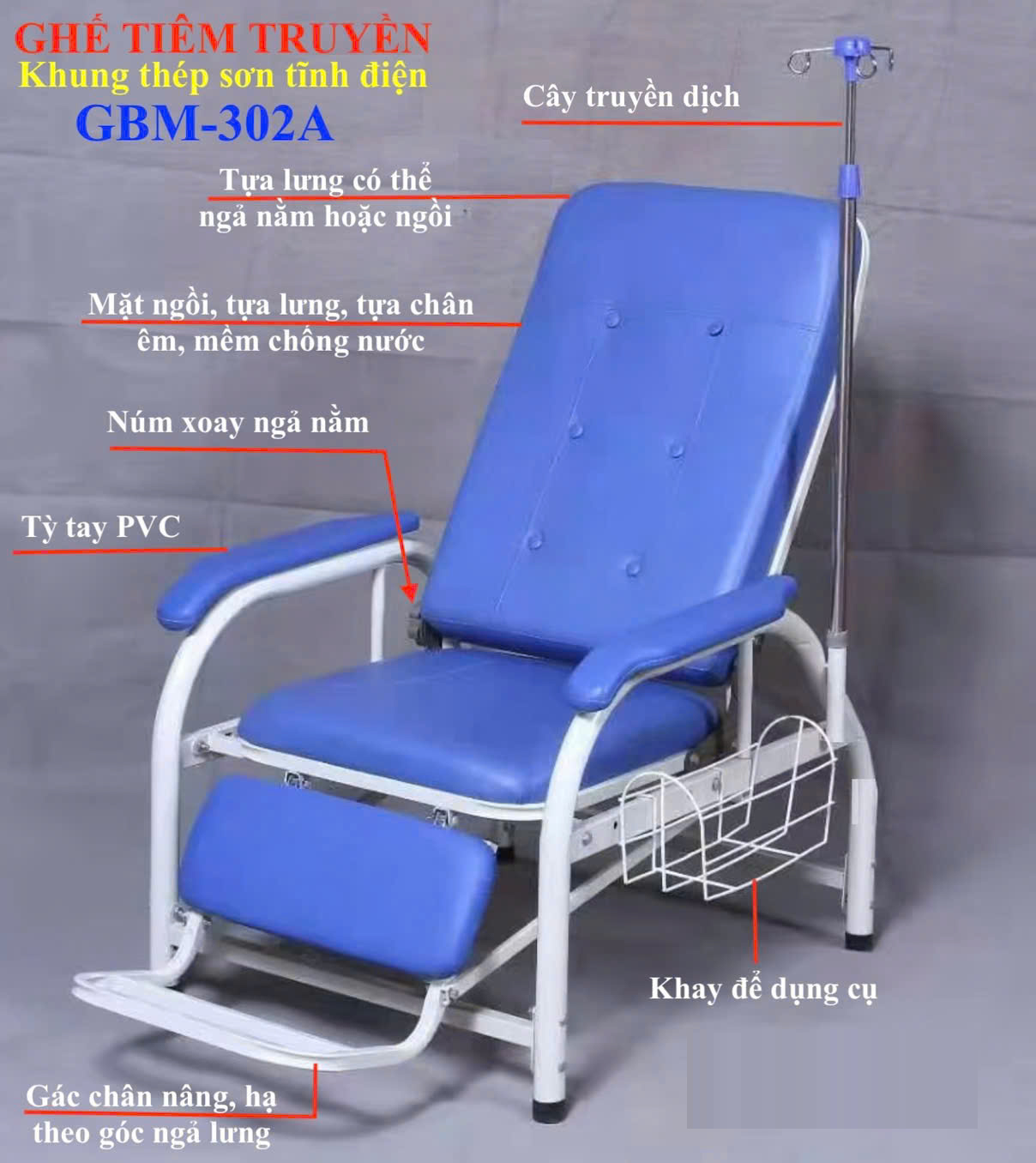 Ghế tiêm truyền GBM-302A