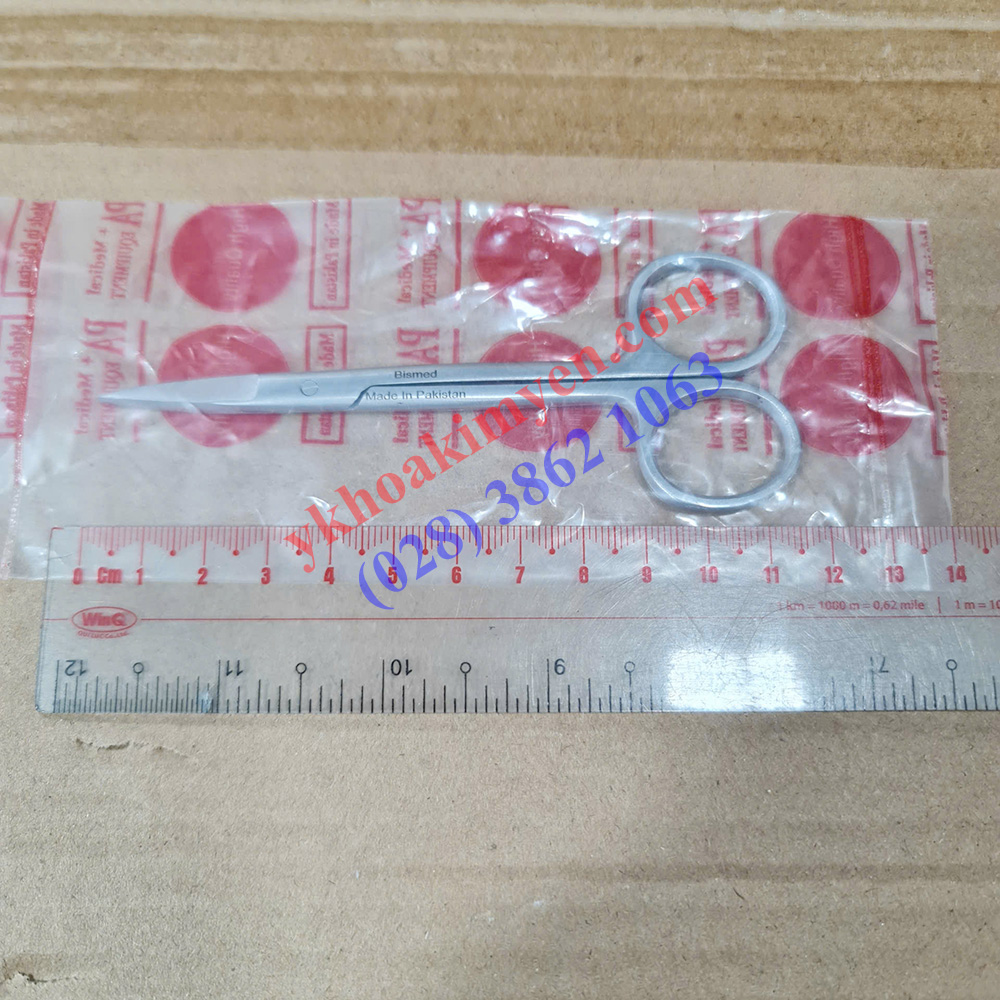 Kéo cắt chỉ 11.5cm thẳng 2 đầu nhọn (Bismed)