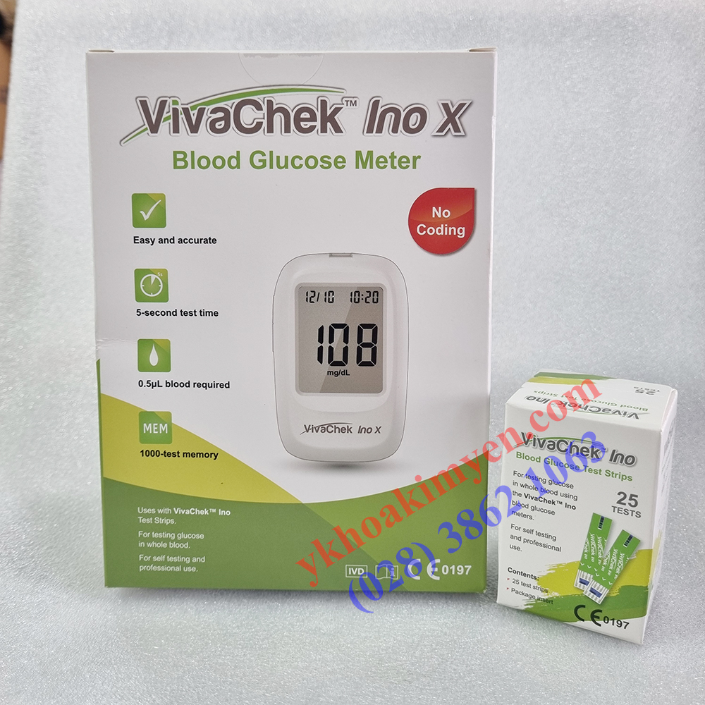 Máy đo đường huyết Vivachek Ino (25 que + 25 kim)