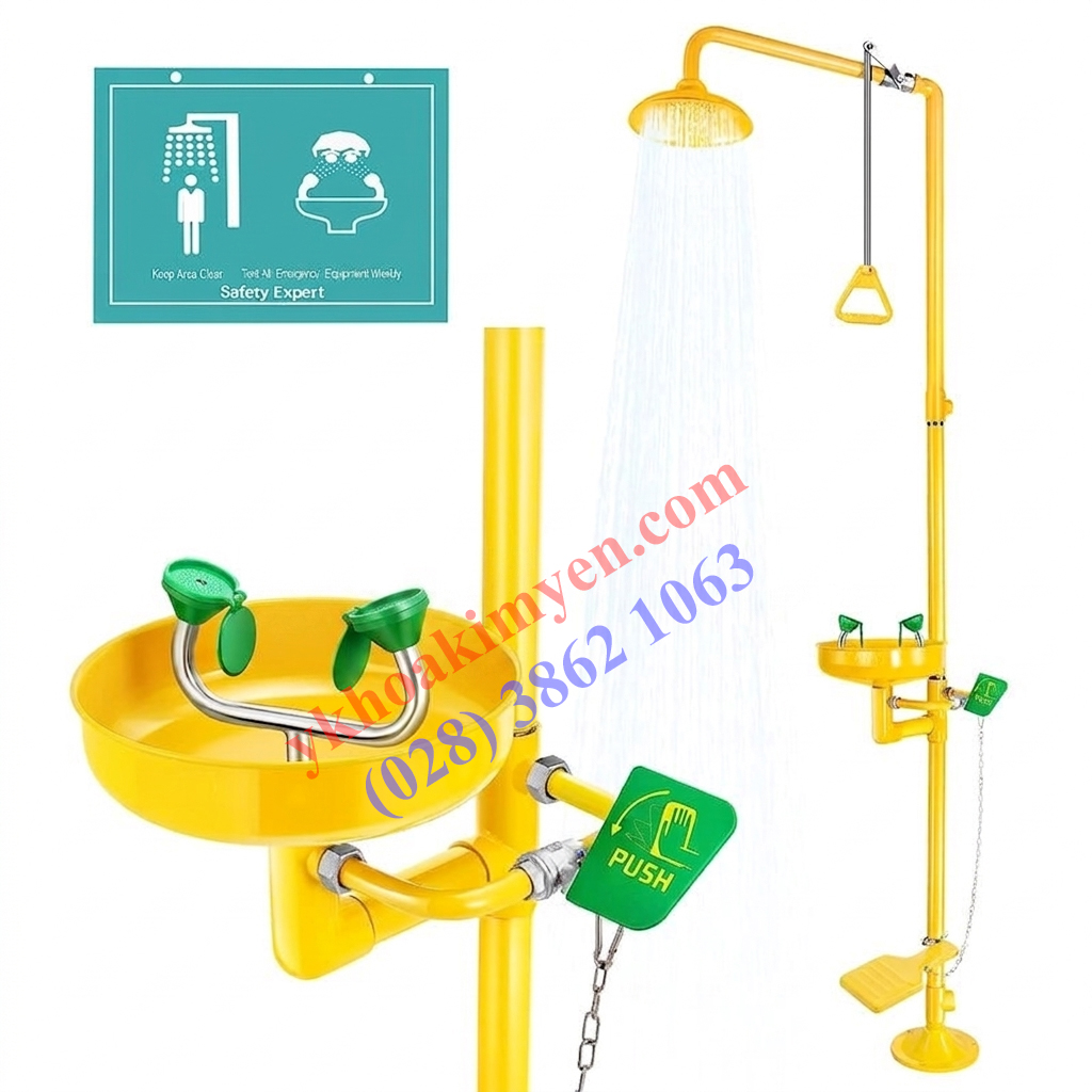 Trạm rửa mắt và tắm khẩn cấp kết hợp WJH1107Y