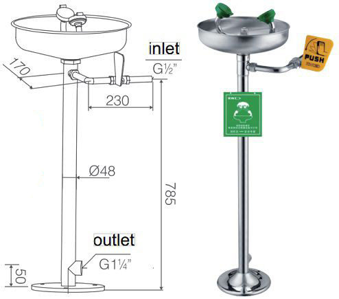 Bồn rửa mắt khẩn cấp WJH0359