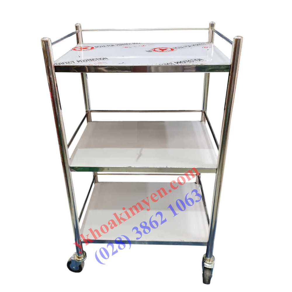 Xe đẩy dụng cụ 35x50cm 3 tầng
