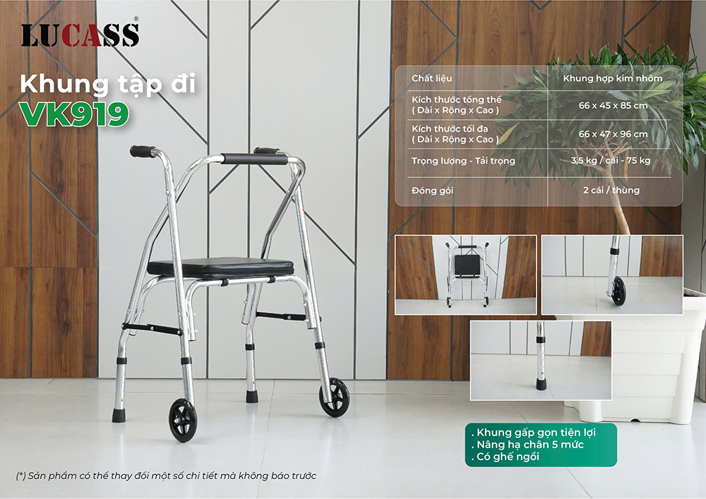 Khung tập đi có ghế ngồi Lucass VK919 (W-99 cũ)