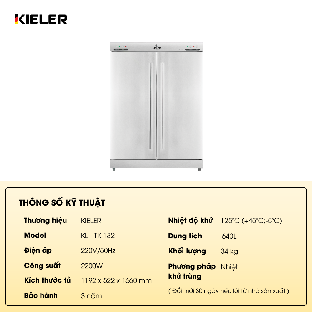 Tủ tiệt trùng Kieler KL-TK 132