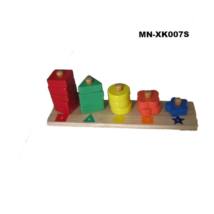Học đếm đến 5 ( xếp đa hình qua lổ giảm dần) MN-XK007S
