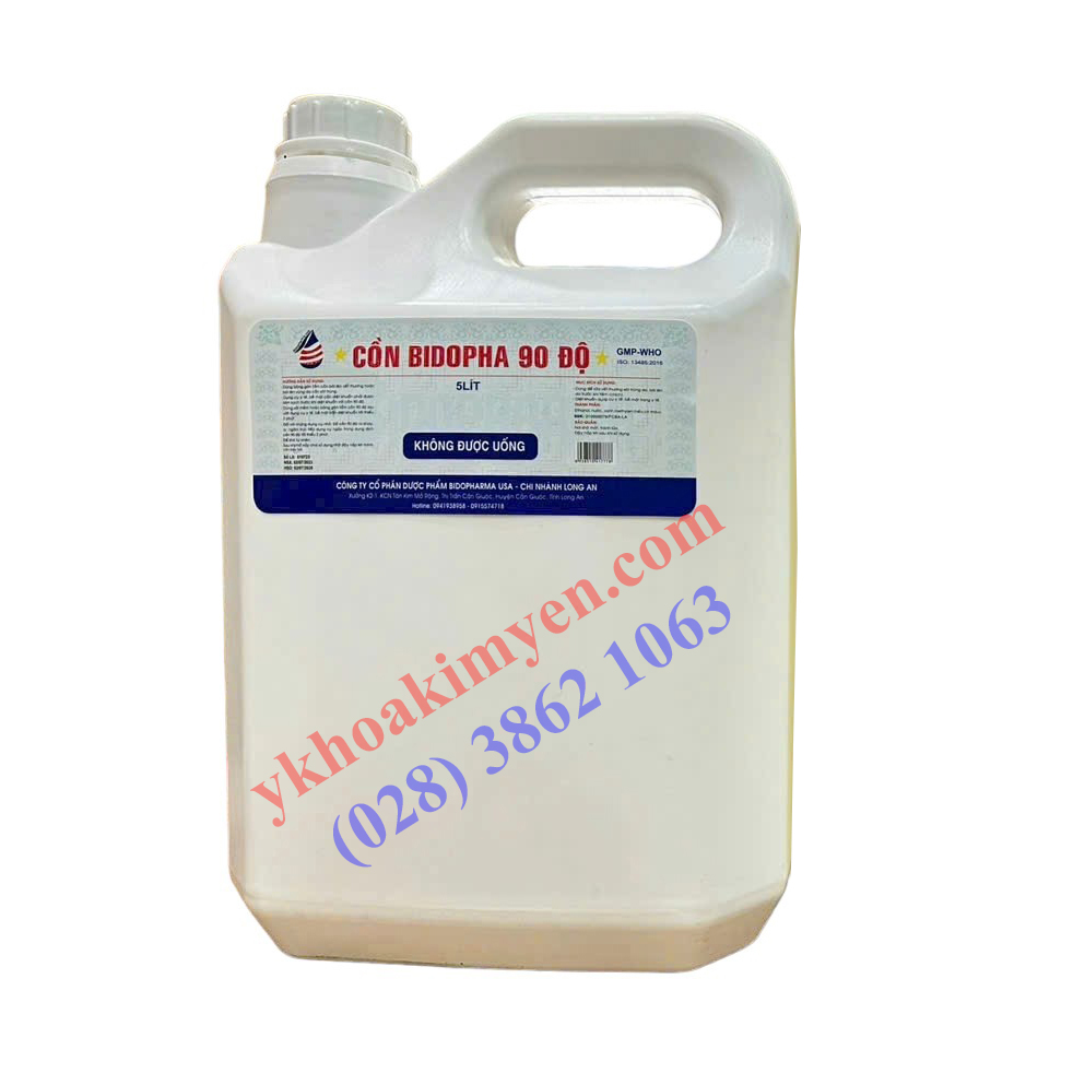 Cồn y tế 90 độ Bidopha Can 5 lít (CNLA)