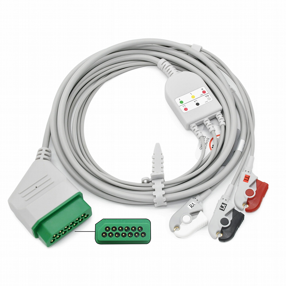 Cáp điện tim máy monitor Nihon Kohden UpnMed U305-33CE