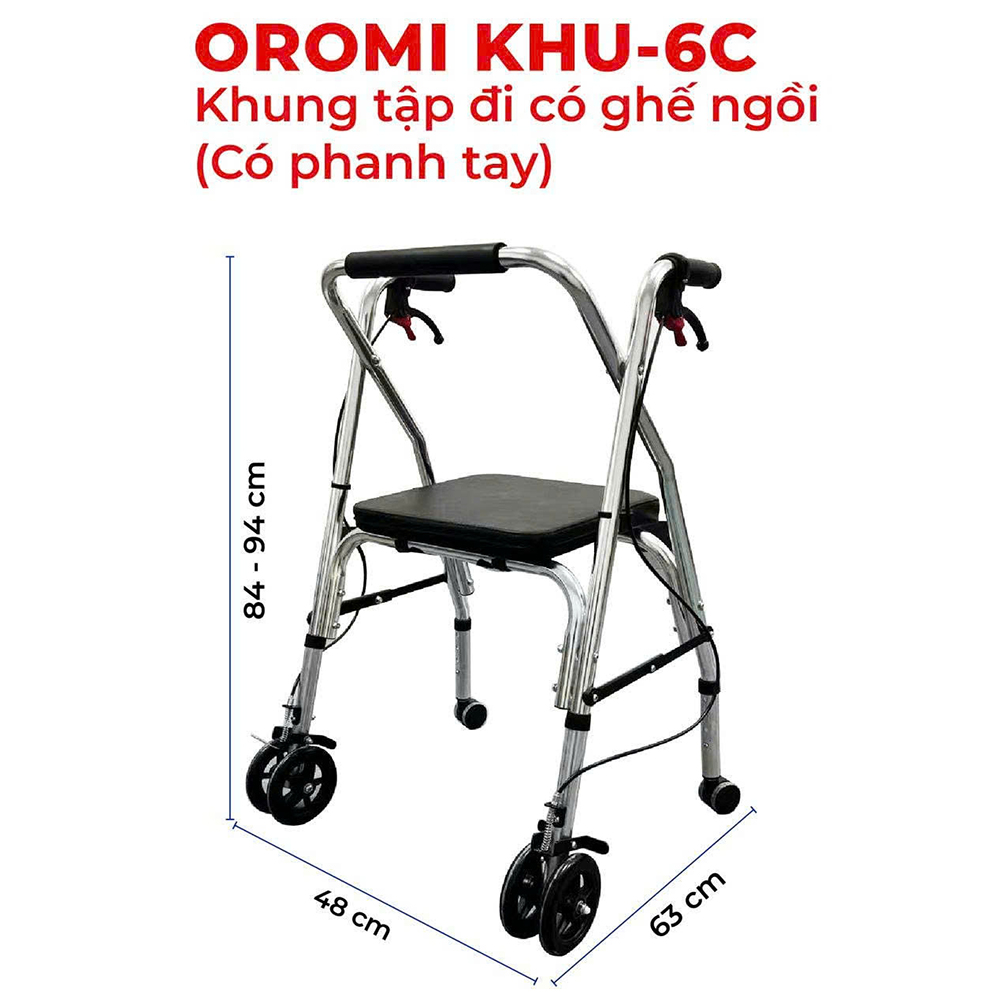 Khung tập đi có ghế ngồi Oromi KHU-6C