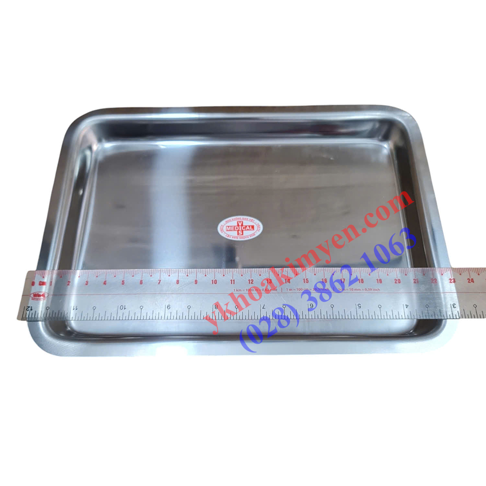 Khay đựng dụng cụ inox 22x32x2cm (VSI)