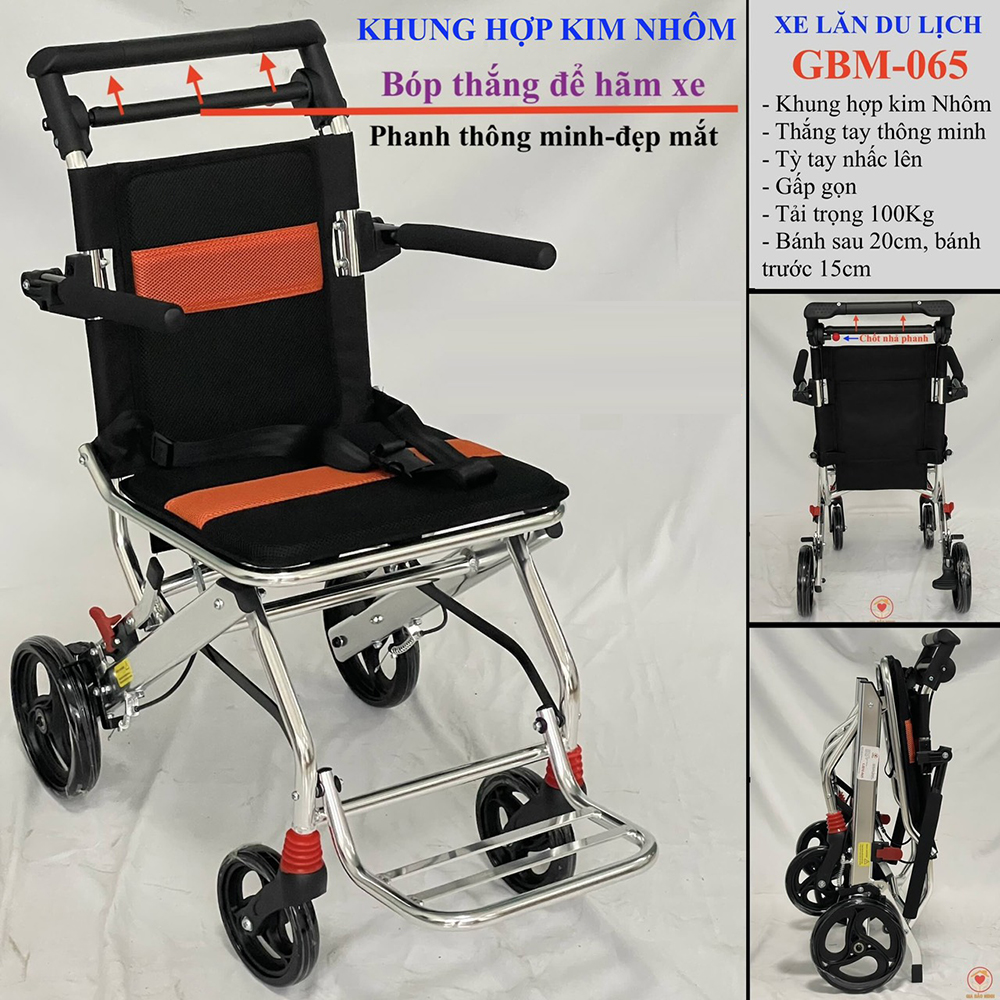 Xe lăn nhôm du lịch GBM-065