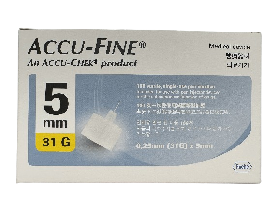 Kim Bút Tiêm Tiệt Trùng 31Gx5mm Accu Fine Strefa (Hộp 100 kim) Kim Bút Tiêm Tiệt Trùng 31Gx5mm Accu Fine Strefa (Hộp 100 kim)