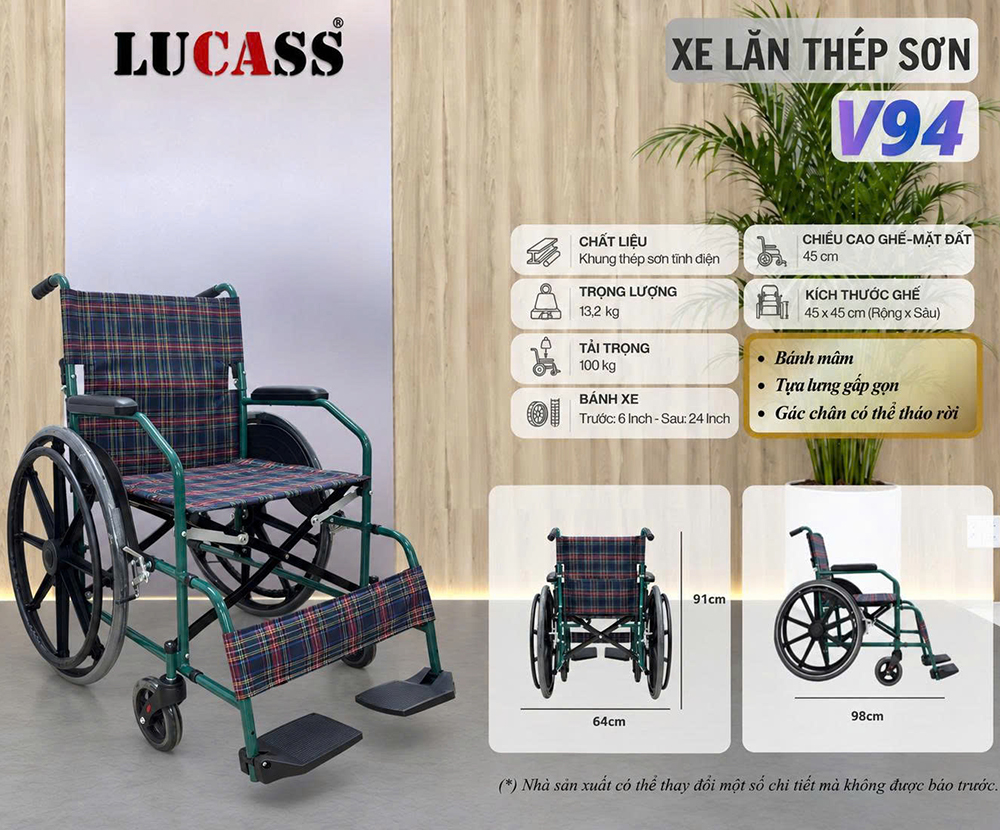 Xe lăn thường Lucass V94